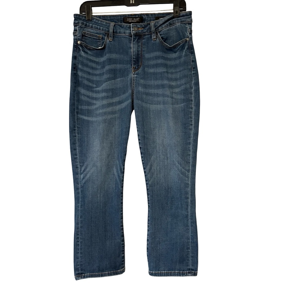 Judy Blue Capri Fit Dark Wash Stretch Denim Capris Jeans JB82154-DK Size 30